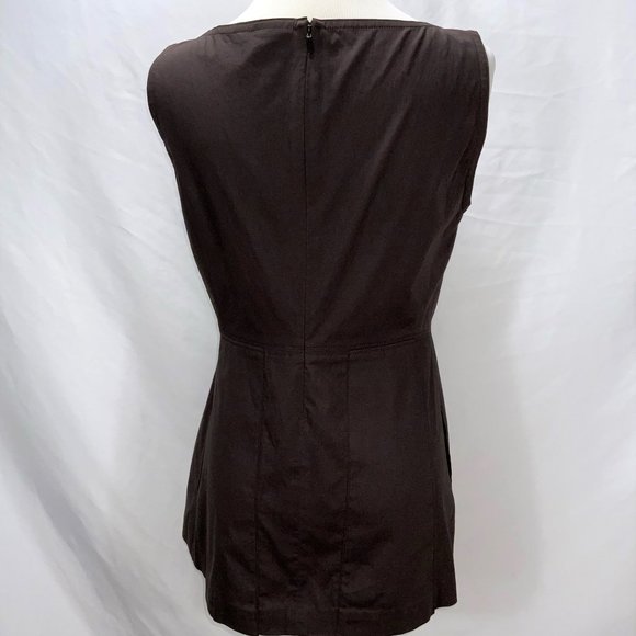 Tory Burch Embroidered Appliqué Sleeveless Long Top Tank Tunic Cotton Large - Picture 7 of 8